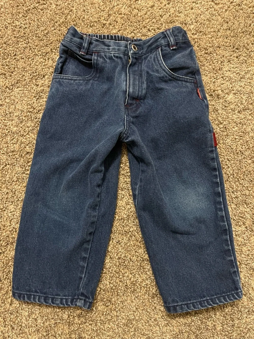 Vintage 90s Toddler Sesame Street Elmo Carpenter Jeans Size 3T